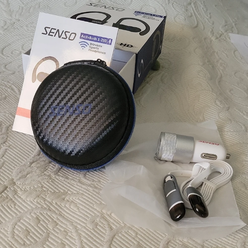 SENSO Black and Silver Bluetooth Headset with Noise Cancellation